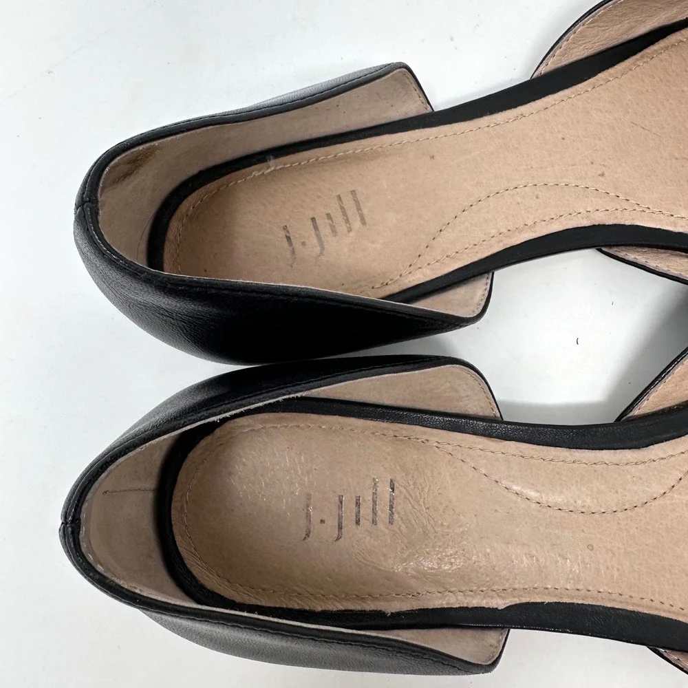 J. Jill Mirabelle Dorsay Flats Leather‎ Black Size 7.5